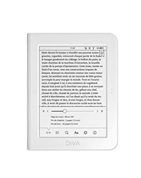 Bookeen Diva E-Ink - Libro electrónico con iluminación (pantalla de 6", 1024 x 758, 16 GB, fácil de agarrar, fácil de manejar, color blanco características