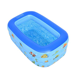 Bellanny Piscina Hinchable 123x75x46cm, Piscina Inflable Familiar Rectangular, Portátil, de Viaje, Apto para Jardín y Patio al Aire Libre, Azul en oferta