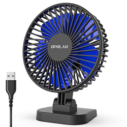 OPOLAR Ventilador de Mesa USB, Pequeño Pero Poderoso, Ventilador Portátil Silencioso Ara la Mesa de Escritorio de la Oficina, Ajuste de 40°, 3 Velocid características