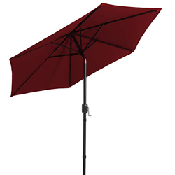 LOVE STORY Sombrilla Ø2.3M, Parasol abatible de 7.5 pies, Adecuado para balcón, terraza, Patio Trasero UV50 +,Vino Tinto en oferta