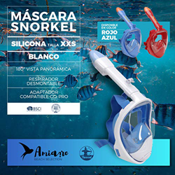 Amiaire - Nemrod. Mascara de Snorkel,180º Visión Panorámica -Mascara de Buceo de Cara Completa - Incluye Soporte cámara Deportiva -Mascara Anti-Niebla precio