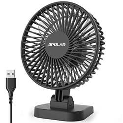 OPOLAR Ventilador de Mesa USB, Pequeño Pero Poderoso, Ventilador Portátil Silencioso Ara la Mesa de Escritorio de la Oficina, Ajuste de 40° características