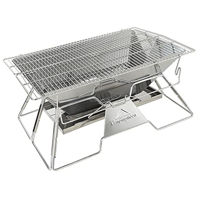 Portable Folding BBQ Grill Stove Campingmoon MT-3 4-5 Person Outdoor BBQ Rack 34x49cm