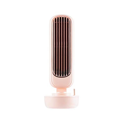 QREZ Ventilador De Torre Silencioso, Ventiladores Oscilante Ventilador De Pie 3 Velocidades con Nebulizador De Agua,Rosado