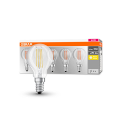 OSRAM LED E14 P40 4W filamento 827 470lm 5 ud precio