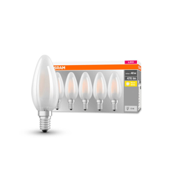 OSRAM bombilla vela LED E14 4W 2.700K 470lm 5 ud precio