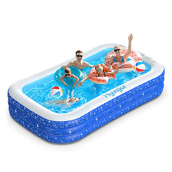 Hyvigor Piscina Hinchable Rectangular, Piscina Inflable Familiar 300 x 180 x 56cm con 2 Pelotas, 3 Cámara de Aire, Bolsa de Almacenamiento para 2 Adul precio