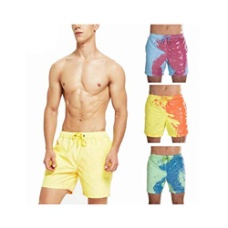 WW Pantalones de Playa de Verano para Hombres, bañadores de Color mágico, bañadores Europeos y estadounidenses de Gran tamaño, bañadores de Cambio de  precio