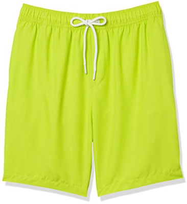 Amazon Essentials Bañador de 9"de secado rápido fashion-swim-trunks, Lime, US L (EU L)