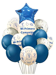 NOBRANDED Set de Globos mi Primera comunion Azul, Varios Modelos, Decoracion para casa, Fiestas de cumpleaños. precio