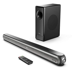 Bomaker Barra de Sonido Dloby 240W para TV con Subwoofer inalámbrico135 dB Sonido 3D, 4K HDR de Tamaño Extra, Soporta Conexiones Óptico/HDMI ARC/Aux/U en oferta