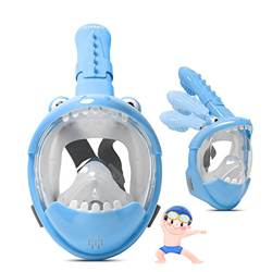 KNMY Máscara de Buceo para Niños, Máscara de Snorkel de Cara Completa, Visión de 180°, Antivaho y Antifugas Máscaras de Buceo(Azul) precio