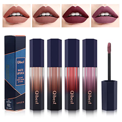 Xiangmall 4 colores Kit Pintalabios Líquido Mate Lápiz Labial Larga Duración Pintalabios Impermeable Hidratante Maquillaje Regalo Pintalabios Larga Du características