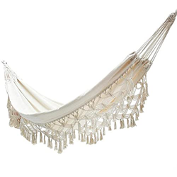 XMYNB Hamaca Hamaca De Doble Lujo Swing Net Silla Cómodo Plegable Boho Gran Brasileño Macrame out/Hamaca Colgante De Interior-200X150Cm precio