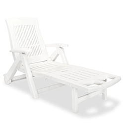 mewmewcat Tumbona Plegable de Jardín Exterior para Jardín Balcón Patio Piscina Terraza Tumbona 72x195x101cm Blanco características