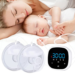 Bomba de mama eléctrica doble, bombas de lactancia silenciosas de alta frecuencia con pantalla táctil LED bombas de lactancia manos libres (cinco modo en oferta