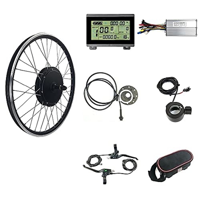 Kit de conversión para bicicletas eléctricas, motor de buje sin escobillas, 48 V 1000 W, motor trasero de alto rendimiento, fácil manejo, pantalla LCD