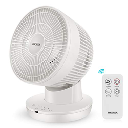 Ventiladores de Sobremesa, FOCHEA Ventilador de Mesa, Ventilador Silencioso 6 Velocidades Oscilación Automática con Control Remoto 7H Timer Ventilador características