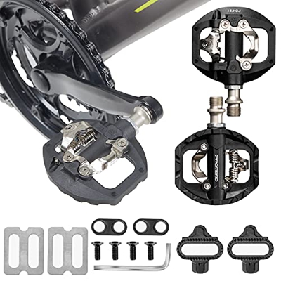 Pedal MTB Pedales Bicicleta Montaña Pedales de Ciclismo Pedal SPD de Doble Plataforma Pedales de Ciclismo de Montaña Multiusos Rosca de 9/16"para BMX 