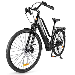 Accolmile Bicicleta Eléctrica 28” 700C, Ebike de Ciudad con 36V 250W Motor de Media Torsión BAFANG M200, City Bicicleta de Paseo Pedelec, Adultos Unis en oferta