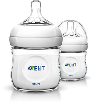 Philips Avent SCF690/27 - Pack de 2 biberones, tetina suave y flexible, anticólicos, PP 0% BPA, 125 ml, color transparente