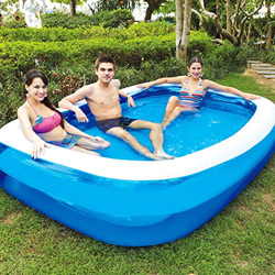 ZQYX Piscina Inflable Piscina Inflable Centro de natación Piscina Familiar Rectangular para niños, Fácil de Montar, Centro de natación Azul Piscina In características