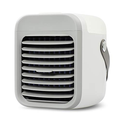 BLAUX Portable AC - Aire acondicionado portátil silencioso a batería con iluminación ambiental | Climatizador portátil y enfriador de aire | Climatiza