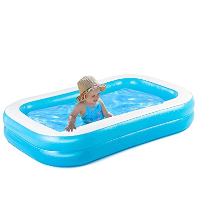 ZMDHL Piscina hinchable – Piscina rectangular para el hogar, de alta resistencia, PVC engrosado, para jardín, balcón, niños, niñas, adultos, fácil de 