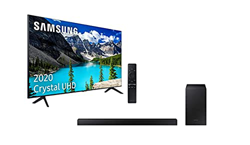 Samsung UHD 2020 50TU8005 - Smart TV de 50" 4K, HDR 10+, Crystal Display, Procesador 4K + g Barra de Sonido HW-T430/ZF de 100 W, Dolby Digital 2.1, Bl precio