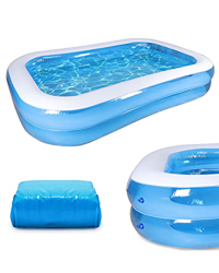 Piscina Hinchable Infantil, Piscina Hinchable Rectangular Grande Verano Juego de Agua 78.7" X 59" X 19.7", Piscina Niños, Niños, Familia, Aobre el Sue características