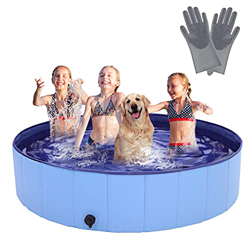 Richino Piscina Perros y Gatos Bañera Plegable, Piscina para Niños,PVC Antideslizante y Resistente al Desgaste, Adecuado para Interior Exterior al Air características