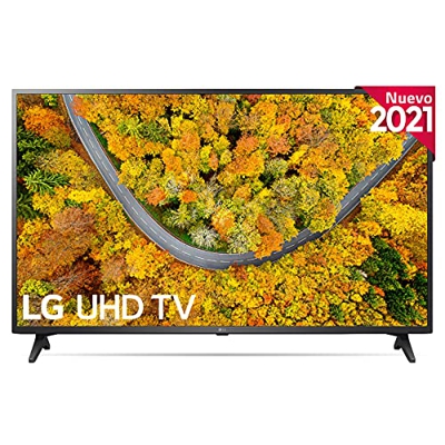 LG 55UP7500LF - Smart TV 4K UHD 139 cm (55") con Procesador Quad Core, HDR10 Pro, HLG, Sonido Virtual Surround, HDMI 2.0, USB 2.0, Bluetooth 5.0, WiFi