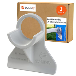 SOLIDfy® - [1 x 26 mm – 38 mm, soporte de manguera de piscina, protección contra torceduras de plástico en gris para Intex y Bestway. características