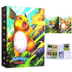 Album Pokemon, Álbum de Cartas Pokémon, Álbum Titular de Tarjetas Pokémon Carpeta Carpeta Libro 30 páginas 240 Tarjetas Capacidad (Raichu) características