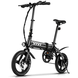 VIVI Bicicleta Eléctrica Plegable, 14" Bici Electrica 350W Urbana E-Bike Bicicletas Eléctricas con Batería Extraíble De 7,8Ah, 3 Modos de Trabajo en oferta