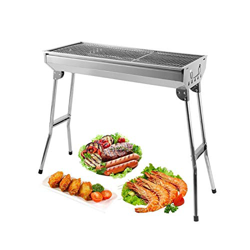 AGM Barbacoa de Carbón, 710x330x730 mm | Parrilla Grande para Barbacoa Plegable para 5-10 Personas | Acero Inoxidable Grueso | para Picnic, Viajes, Ja precio