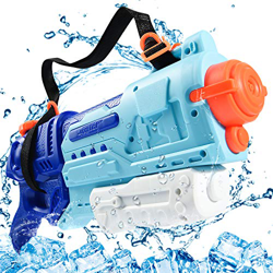 Joyjoz Pistola de Agua 1000CC Pistolas de Agua de Gran Capacidad con Correa para Piscinas Fiesta en la Playa Tirador de Agua Ajuste Niños Adultos (Azu en oferta