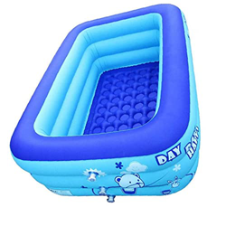 Berrywho Piscina Inflable Para Niños Con Rectangular Blow Cuenca Del Patio Trasero De Mi Niña Bañera 150x100x50cm características