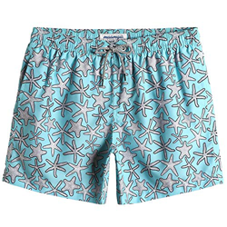 MaaMgic 5.5" Bañadores Hombre Shorts de Playa para Natación y Surf Traje de Baño Secado Rápido para Vacaciones, Estrella de Mar-Azul,L en oferta