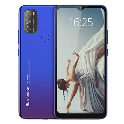 Android 11 Smartphone Libre, Blackview A70 Teléfono Móvil Octa-Core 3GB + 32GB Pantalla Waterdrop HD+ 6.517 '', Cámara Triple 13MP Movil Libre Barato 