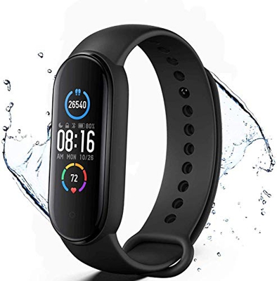 Pulsera de Actividad física M5,Reloj Inteligente con Oxígeno Sanguíneo Presión Arterial Frecuencia Cardíaca,podómetro,Calorías,Pulsera Deportiva, Moni