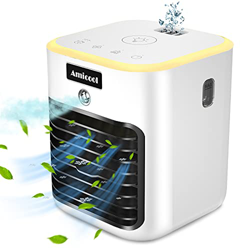 Mini Aire Acondicionado Portátil, Mini Enfriador Portátil USB Aire Acondicionado 4 en 1 Ventilador Purificador Humidificador para Hogar Oficina, LED d en oferta