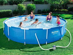 Bestway Steel Pro - Piscina con Bomba de Filtro y Cartucho, 6473 litros, Blanco, 366 x 366 x 76 cm en oferta