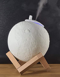 Self Ideas - Lampara de luna 3D con humidificador ultrasónico. Luz infantil nocturna calmante y relajante con 3 tonalidades de color. Luz nocturna con precio