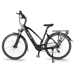 Accolmile City Bicicleta Eléctrica de Trekking Urbano 28", BAFANG 36V 250W M200 Torque Mid Motor, Ebike para Hombres y Mujeres, Batería de Litio de 14 características