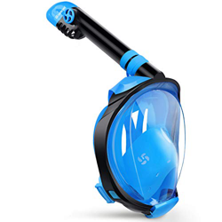 Greatever Máscara de Buceo Snorkel Esnórquel Integral Plegable Anti-Vaho Anti-Fuga Gafas Cara Completa 180 ° Vista panorámica Apoyo Camara Deportiva p precio