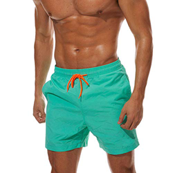 SmartQian Bañador para hombre con forro de malla y cordón ajustable. Verde mar. M características