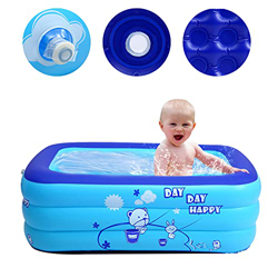 Migaven Piscina Bebe, Piscina Inflable Espesante Familia Verano Al Aire Libre Patio Trasero Juego De Agua Bañera De Piscina Con Fondo De Burbuja Para  características