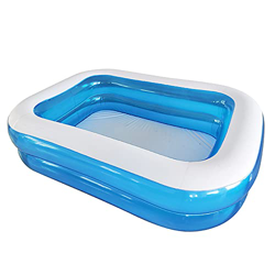 Showlovein Piscina hinchable rectangular para jardín, balcón, para niños, niñas, fácil de montar, azul (155 x 108 x 46 cm) precio