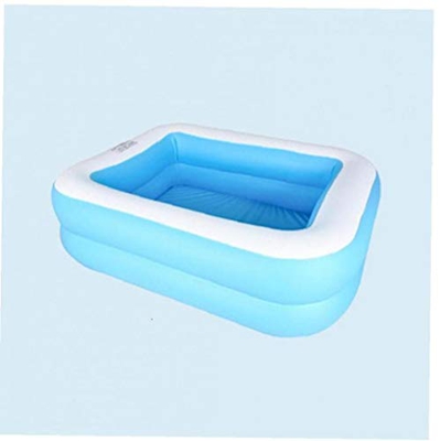 Piscina inflable para adultos de los niños al aire libre del patio trasero del verano, 110 * 88 * 33 cm, azul y blanco